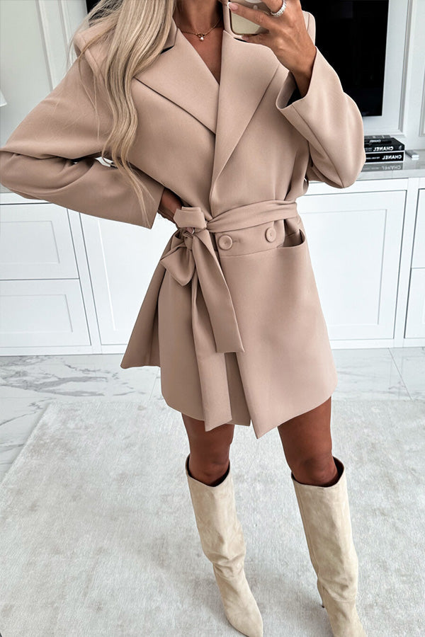 | Lång Beige Jacka