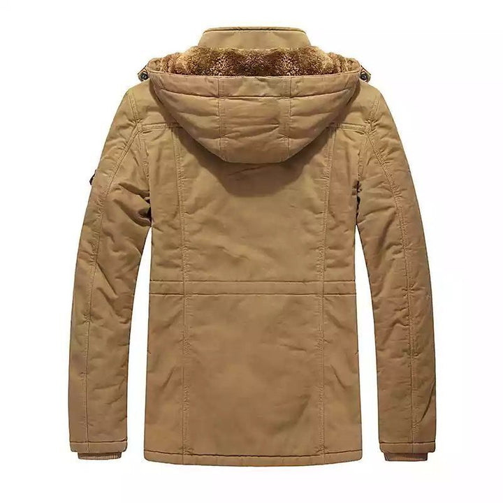 Herr Field parka med teddyfoder, Huva och flera-Purpose Fickor