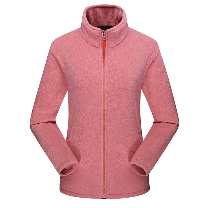 Dam lätt Microfleece jacka med ståkrage och hel dragkedja
