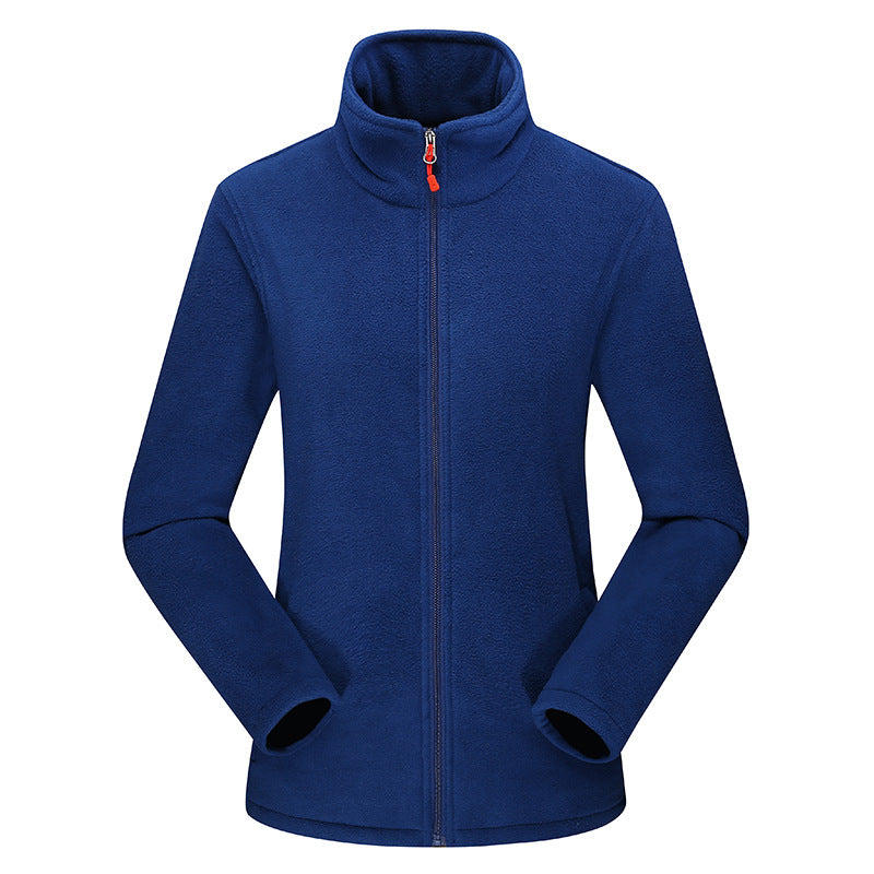 Dam lätt Microfleece jacka med ståkrage och hel dragkedja