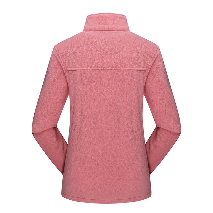 Dam lätt Microfleece jacka med ståkrage och hel dragkedja