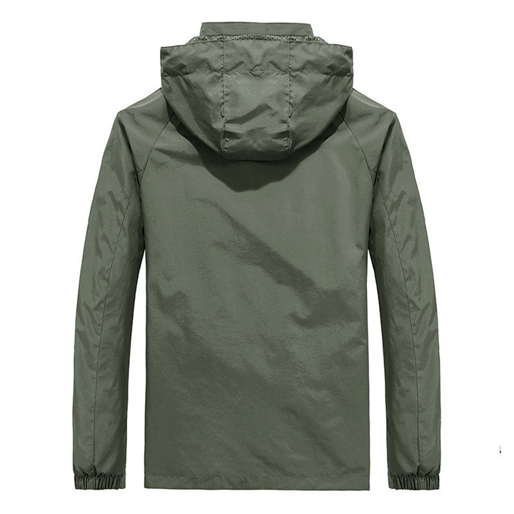 Herr Ultralight Vind och Vatten Avvisande utomhusjacka med Stowable Huva och ventilerande meshfoder