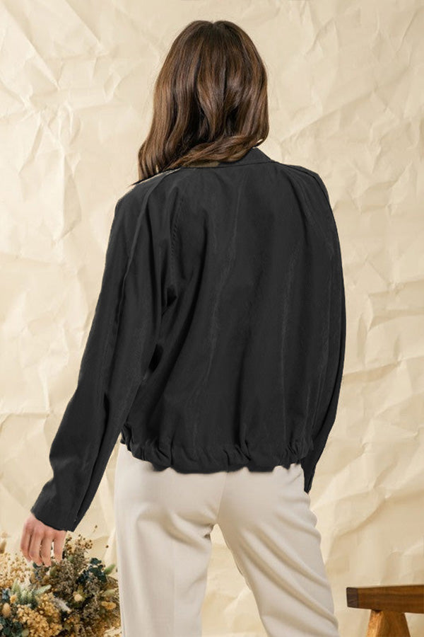 | Rutig Lapel Double-Button Two-Ficka Midi Jacka