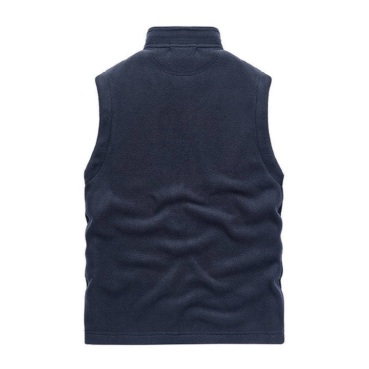 Herr Lätt Fleece Väst med Ståkrage, Dragkedja och Hidden Sidofickor