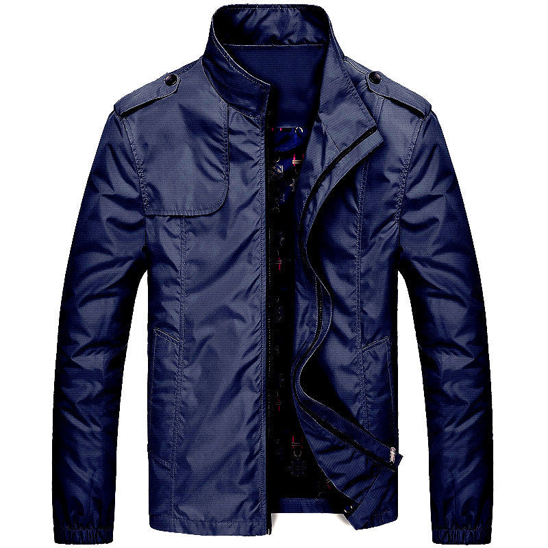 Herr lätt Field Blouson i slim passform med ståkrage och Axel locks