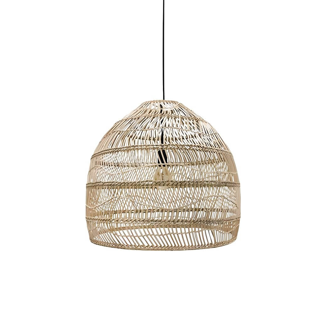 [Open-Box]15.7-/19.7-Inch W Rattan Woven Dome Pendant Light