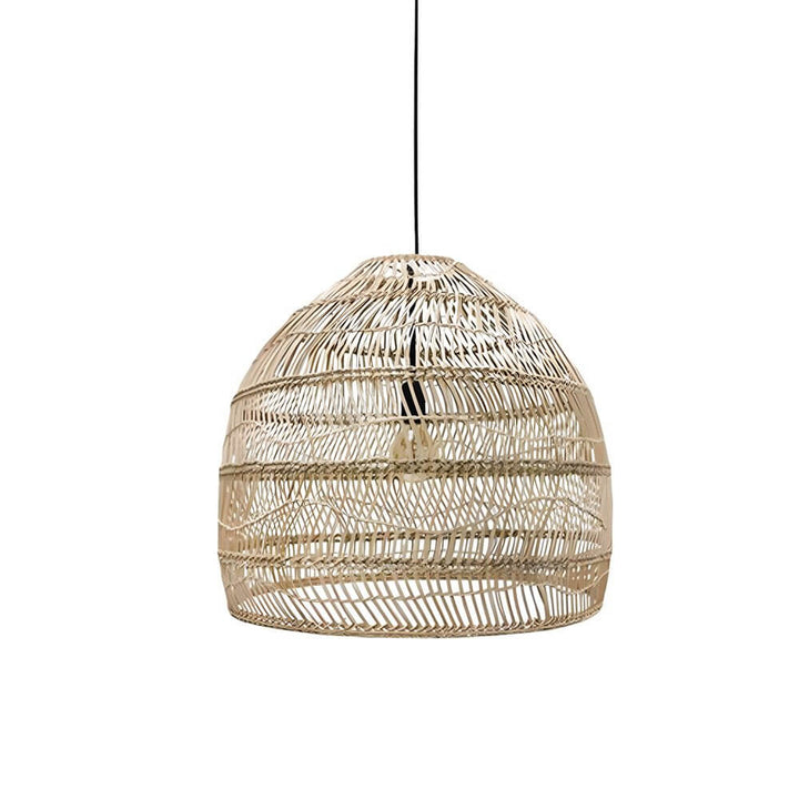 [Open-Box]15.7-/19.7-Inch W Rattan Woven Dome Pendant Light