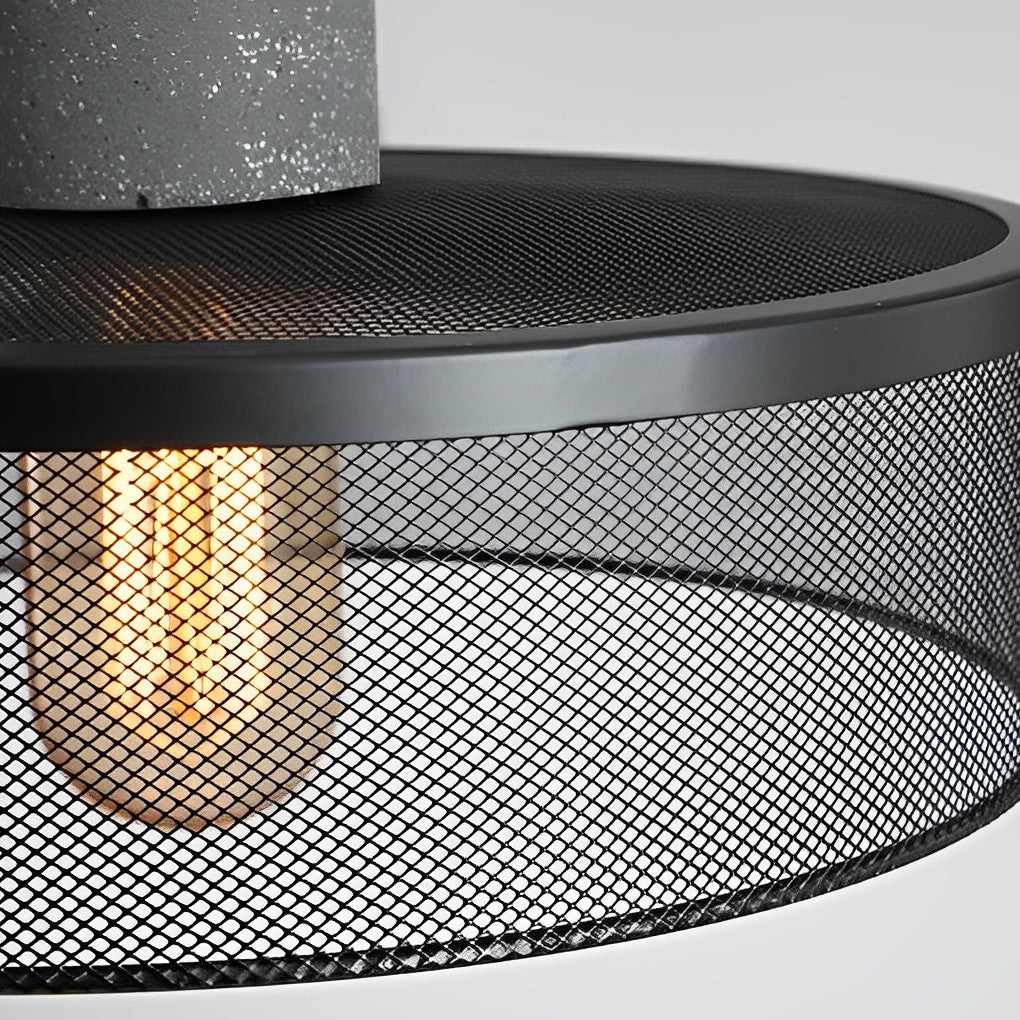 [Open-Box] Kreativa Metallnätade Svarta Industriella Stil Pendellampor Kandelaber