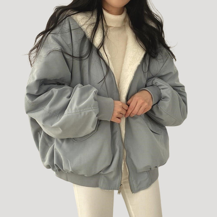 | Dam Sherpa Fleece vinter Teddy Kappa