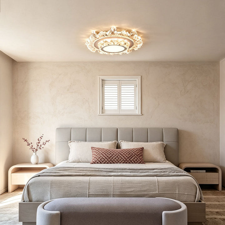 Modern Vit Taklampa Crystal Taklampa