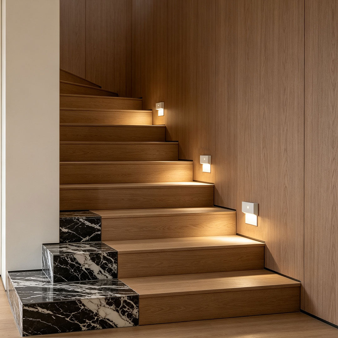 【4 PCS】LED-lampor för trappor Vattentät vägghörnljus