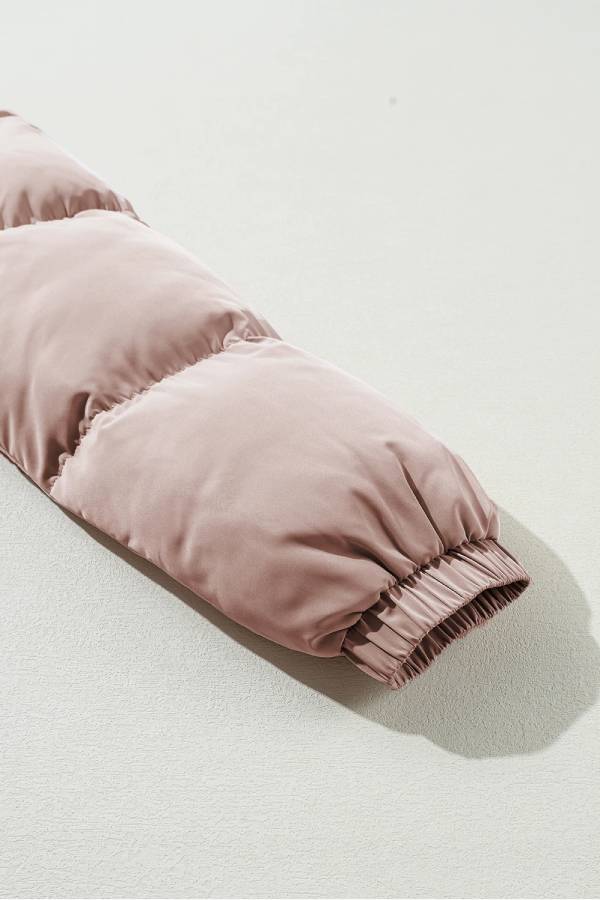 | Rosa Hel Dragkedja quiltad pufferjacka