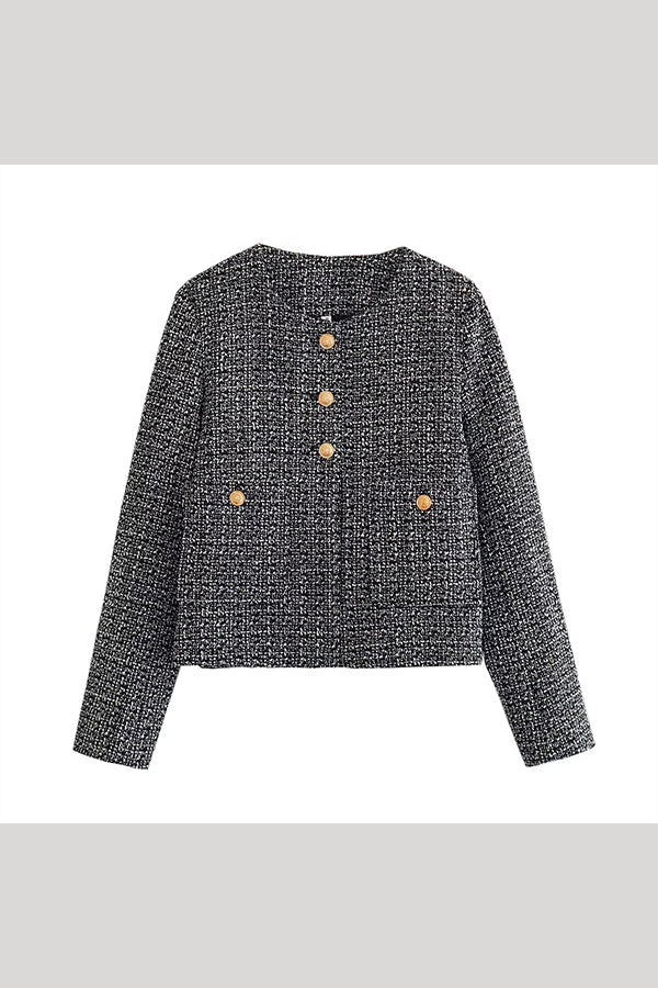 | Färg Textured casual Stil Topp Jacka