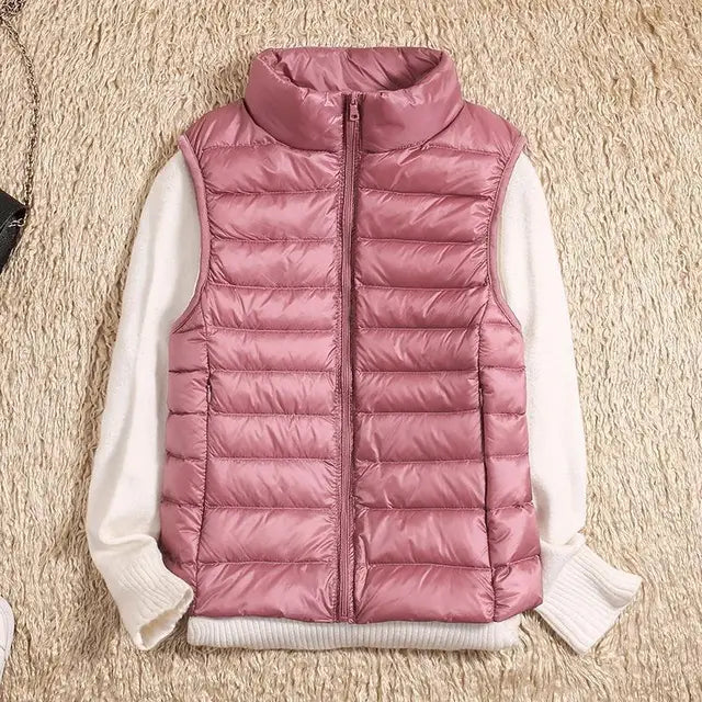 Dam’s lätt Dragkedja Front Puffer väst