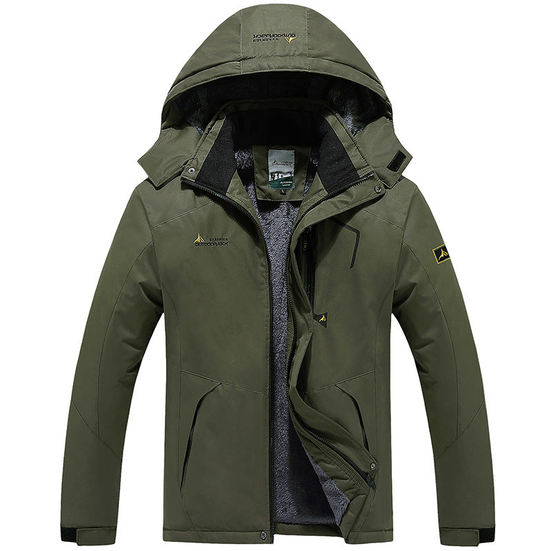 Herr flerafunktionell softshell utomhusjacka med fleecefoder och avtagbar huva