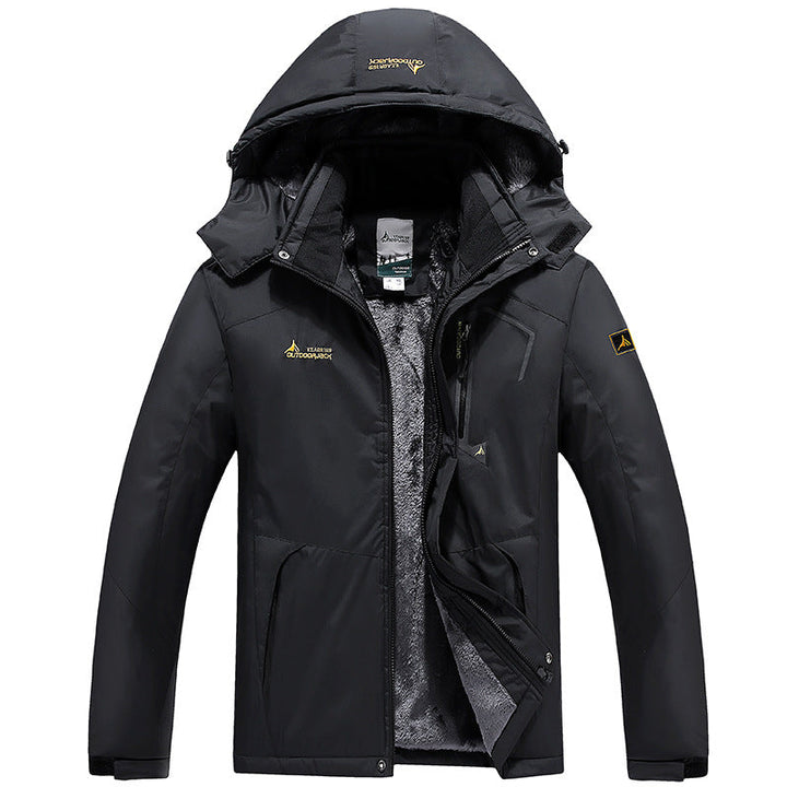 Herr flerafunktionell softshell utomhusjacka med fleecefoder och avtagbar huva