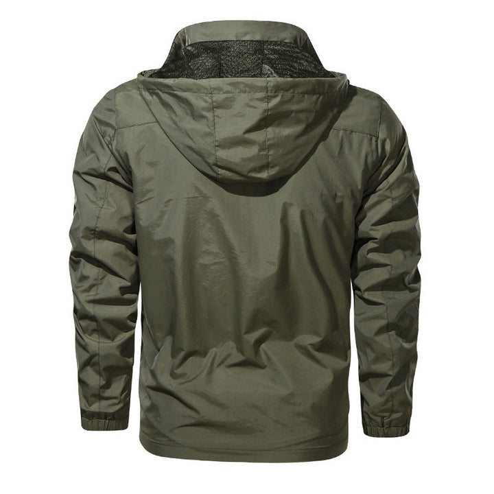 Herr Lätt Softshell Vindjacka med Bröst Dragkedja och Hög Krage