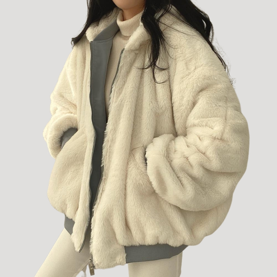 | Dam Sherpa Fleece vinter Teddy Kappa