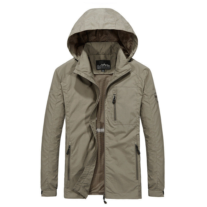 Herr ventilerande softshell Hybrid Jacka med huva, Micro fleecefoder och Dragkedja bröstficka