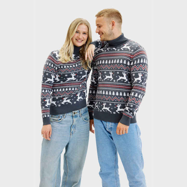 Stilren Highneck Christmas Tröja Herr