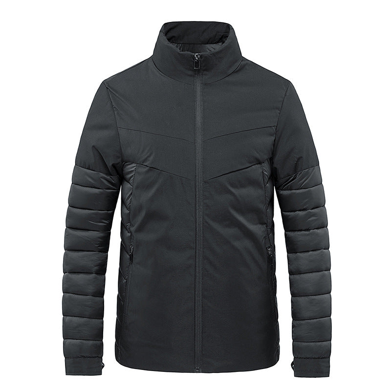 Herr Lätt Termisk Quiltad Jacka med Softshell Yttre Material