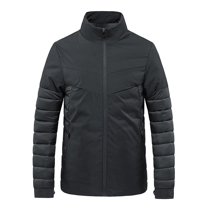 Herr Lätt Termisk Quiltad Jacka med Softshell Yttre Material