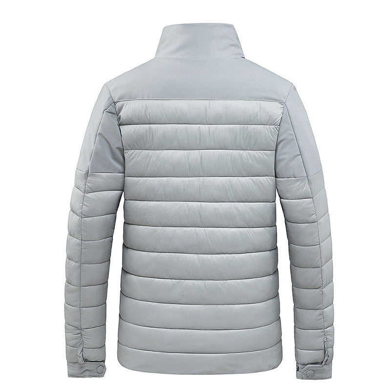 Herr Lätt Termisk Quiltad Jacka med Softshell Yttre Material