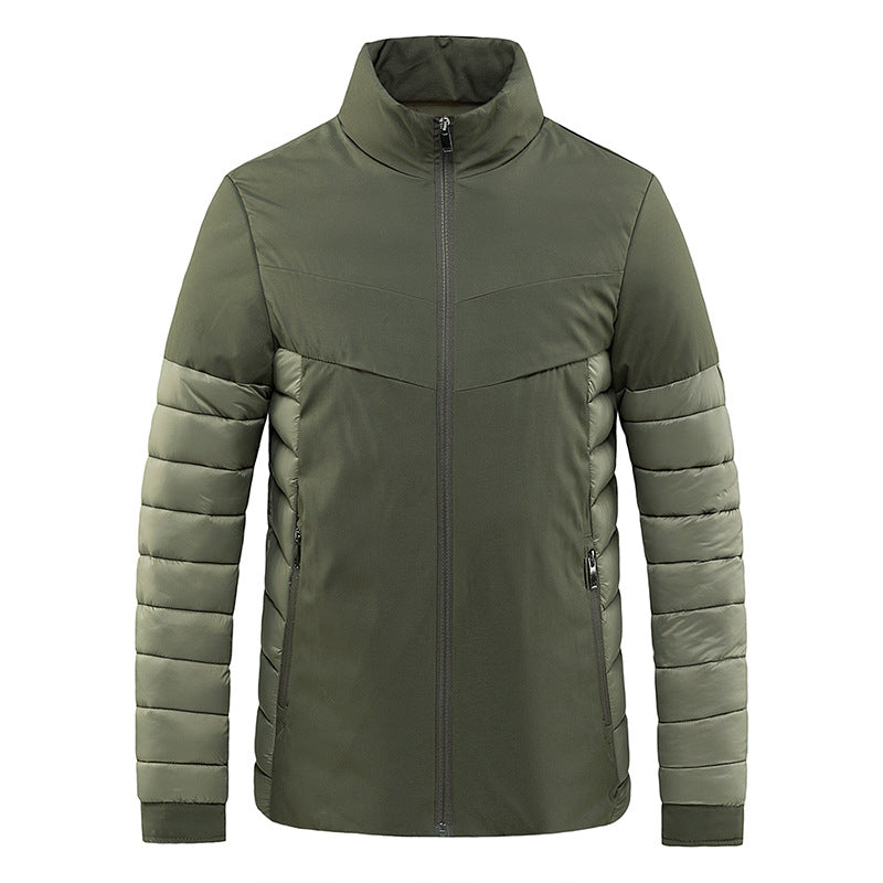 Herr Lätt Termisk Quiltad Jacka med Softshell Yttre Material