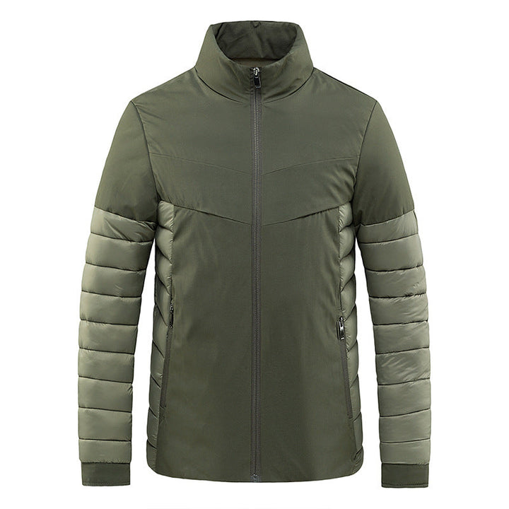 Herr Lätt Termisk Quiltad Jacka med Softshell Yttre Material