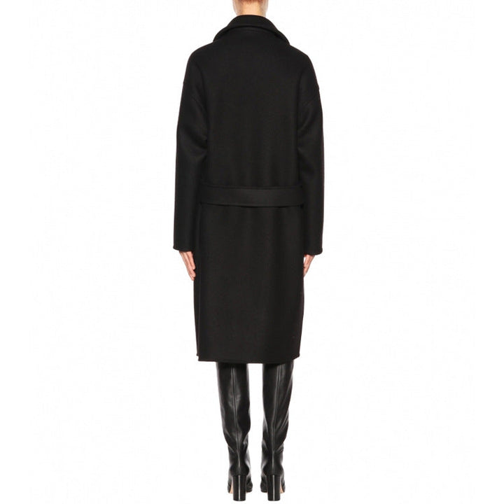 Dam oversize Double-Breasted lång kappa med vid Shawl krage och Relaxed Tailoring