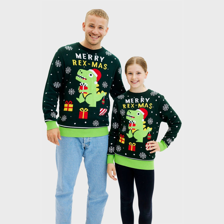 Funny Dino Christmas Tröja Herr