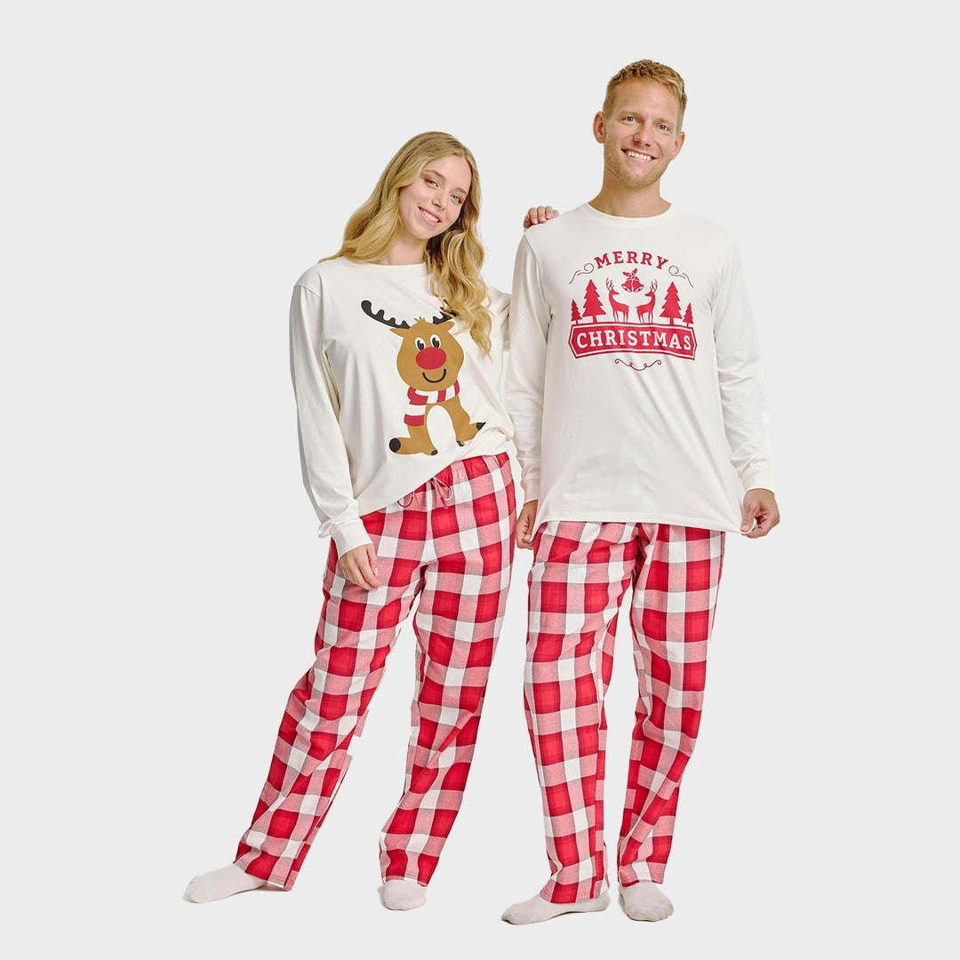 Reindeer Pajama Top Herr