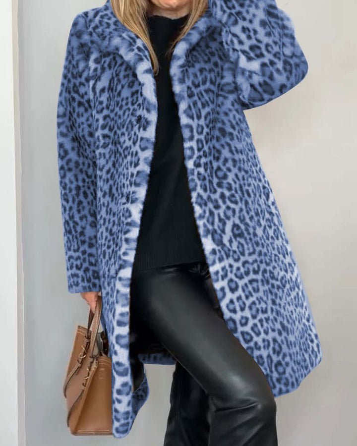 | Leopard Lång mjuk Jacka