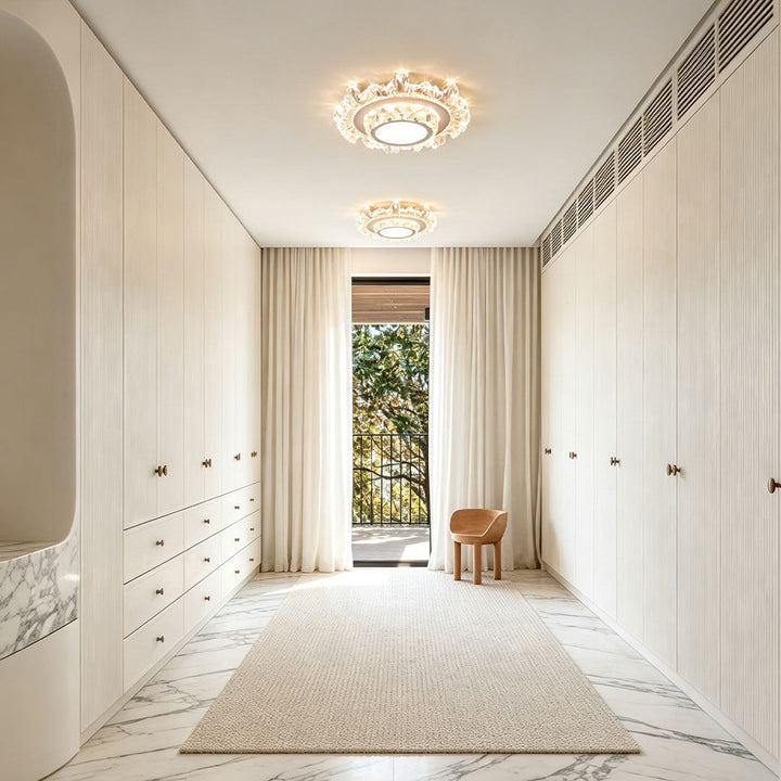 Modern Vit Taklampa Crystal Taklampa