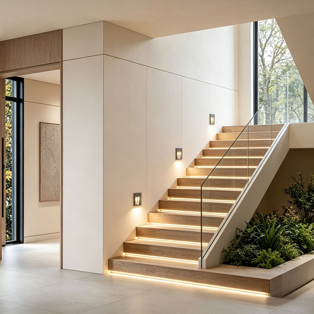 【2 ST】stege LED-lampa infälld LED rörelsesensorlampa