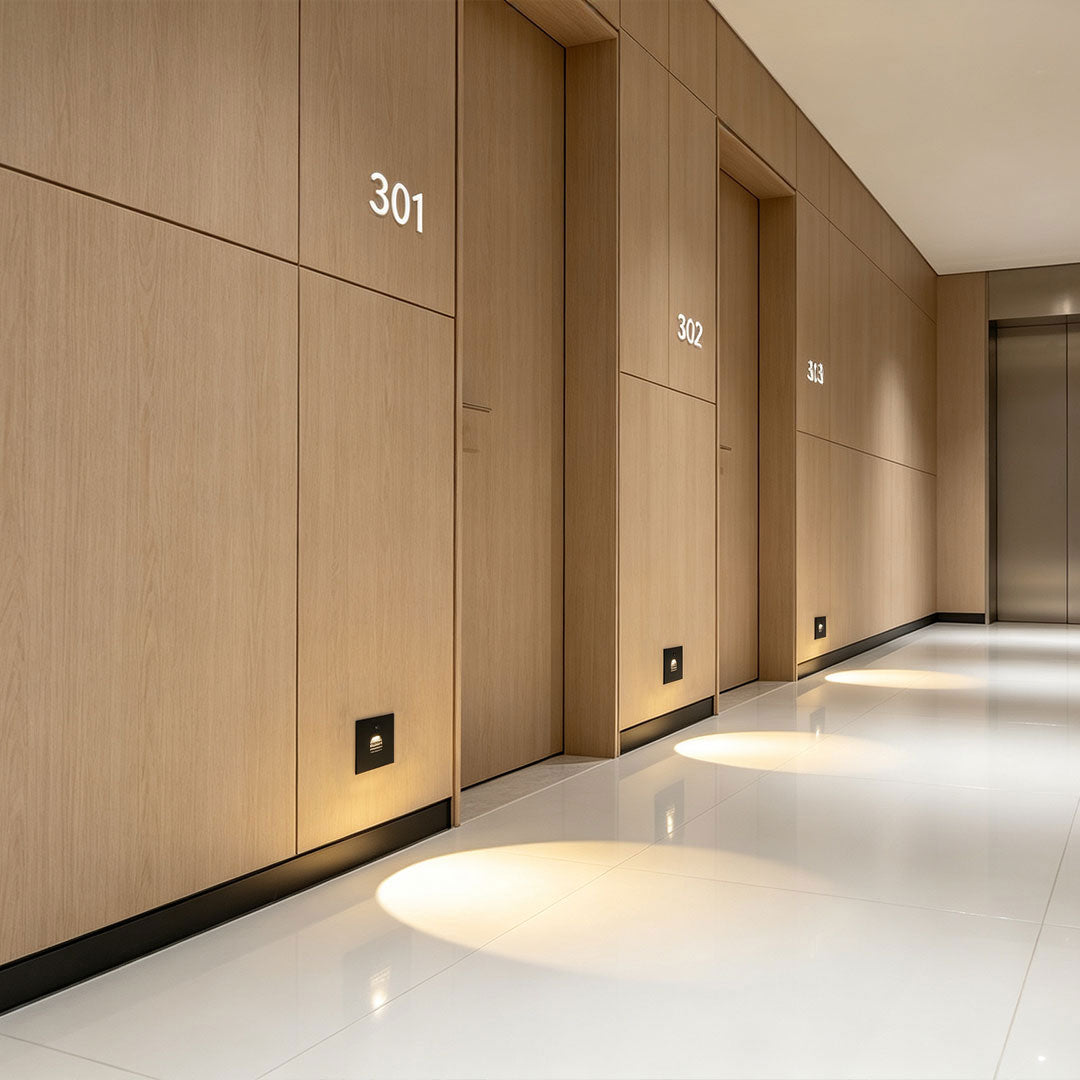 【2 ST】Lampor för Inomhustrappor Rund Rörelsesensor Infälld Lampa