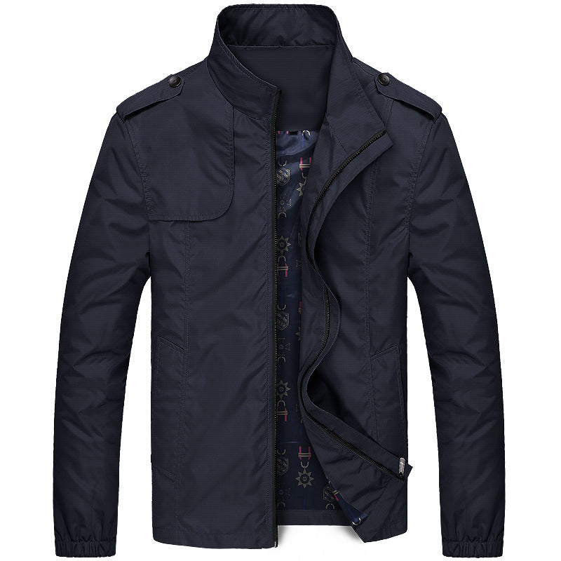 Herr lätt Field Blouson i slim passform med ståkrage och Axel locks
