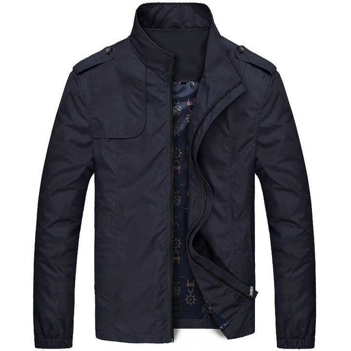 Herr lätt Field Blouson i slim passform med ståkrage och Axel locks