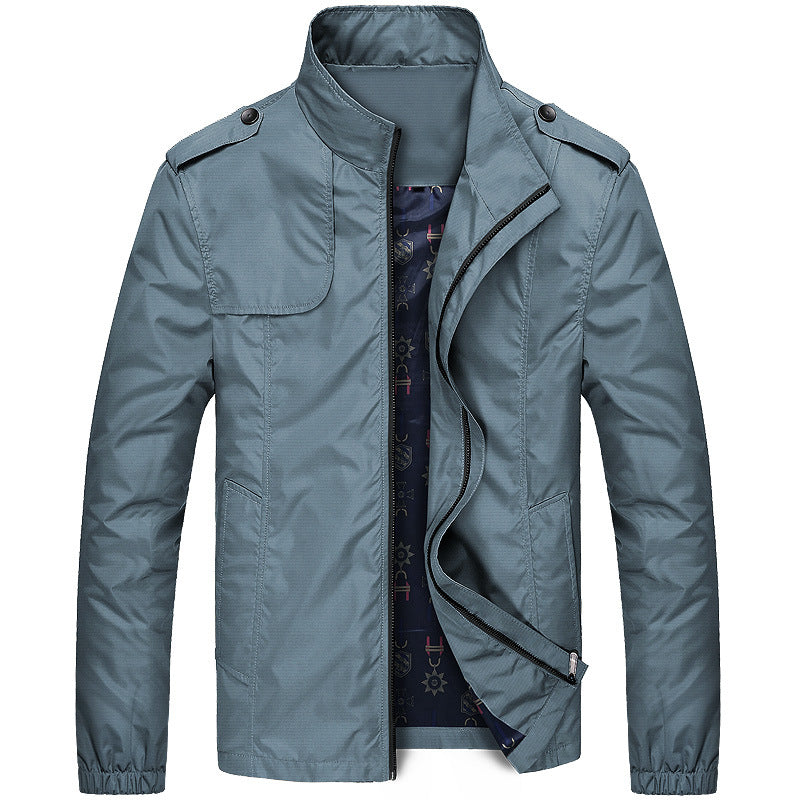 Herr lätt Field Blouson i slim passform med ståkrage och Axel locks