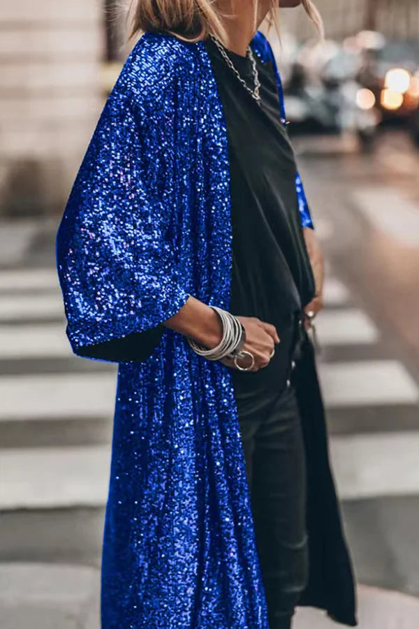 | Jacka i vindtät stickad med Sequins Suzie
