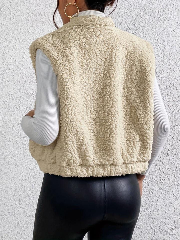 | Teddy Dam quiltad väst med Dragkedja och Hög Krage