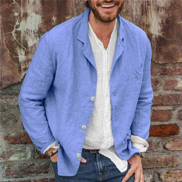Lätt Bomull Blazer för Herr: Comfort och Stil