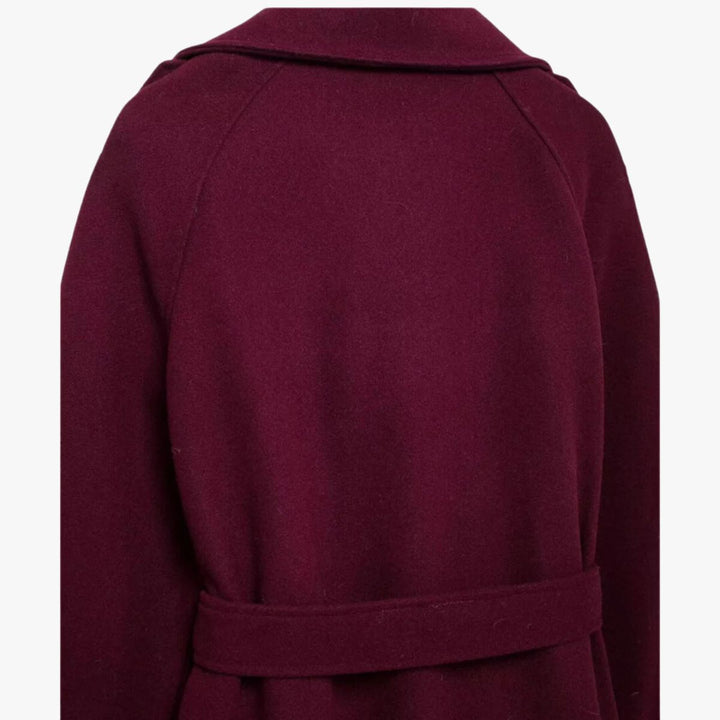 | elegant trenchkappa I Vinröd med Belt