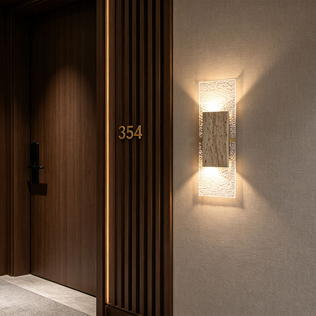 Inomhus Väggsconces Upp och Ner Ljus Vintage Sten Ljus