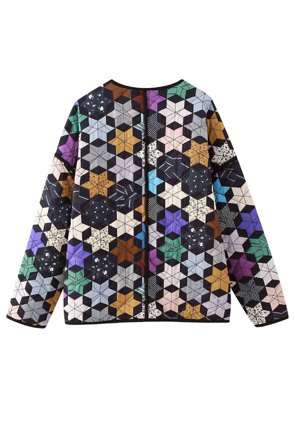 | Five-Pointed Star Tryck Bomull Jacka