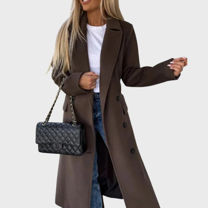 | elegant värmer Longer Double-Breasted vinter Kappa