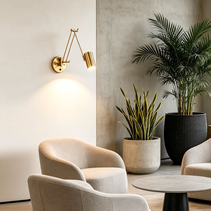 Justerbar Swing Arm Vägglampa Nordisk Minimalistisk LED-lampa