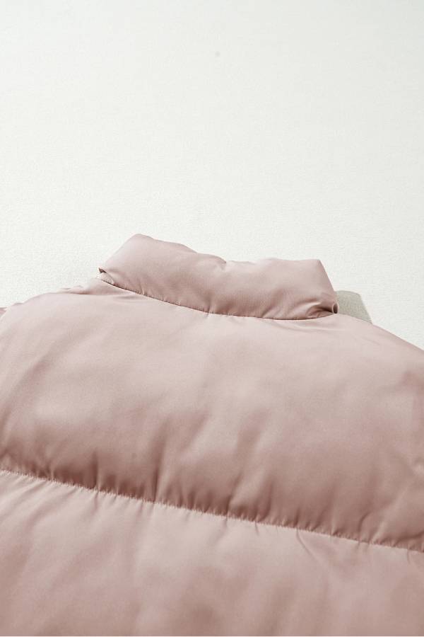 | Rosa Hel Dragkedja quiltad pufferjacka
