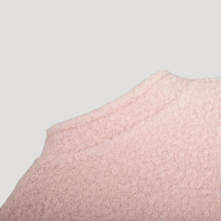 | Dam Boucle Teddy bomberjacka rosa med dragkedja