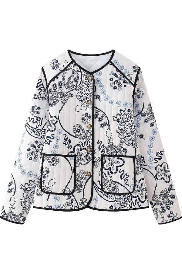 | casual quiltad Bomull Jacka